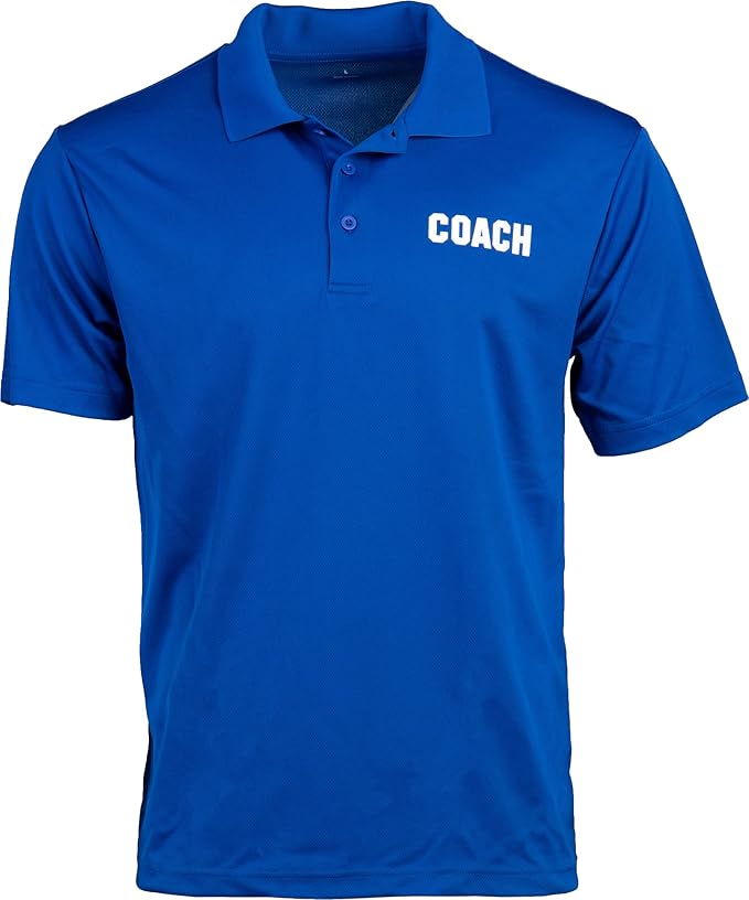 Coach | Coaching Polo Shirt - Royal Blue, Red, Green, Navy, Black Performance Men Women Collared Shirt