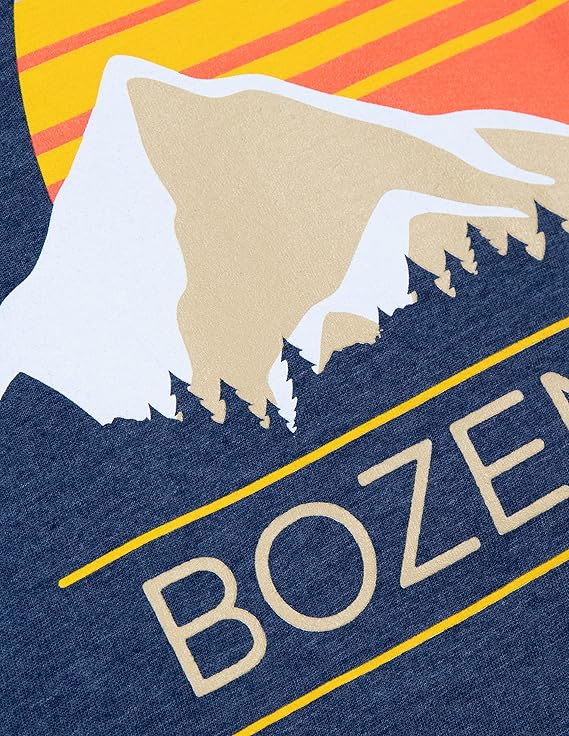 Mountain Bozeman | Retro Rocky Mountain Towns - Hiking Tee Shirt, Camping Nature Hiker T-Shirt for Men Women