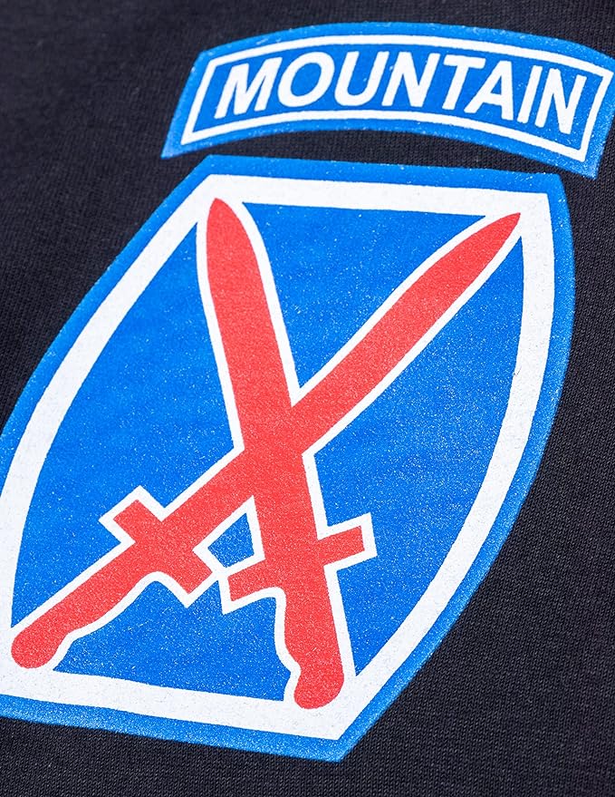 10th Mountain Division Mountaineer | Licensed U.S. Army Military Tee Shirt (T-Shirt) for Men Women