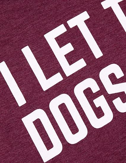 I Let The Dogs Out | Funny Dog Walker Joke Pet Owner Humor Women's V-Neck T-Shirt Top