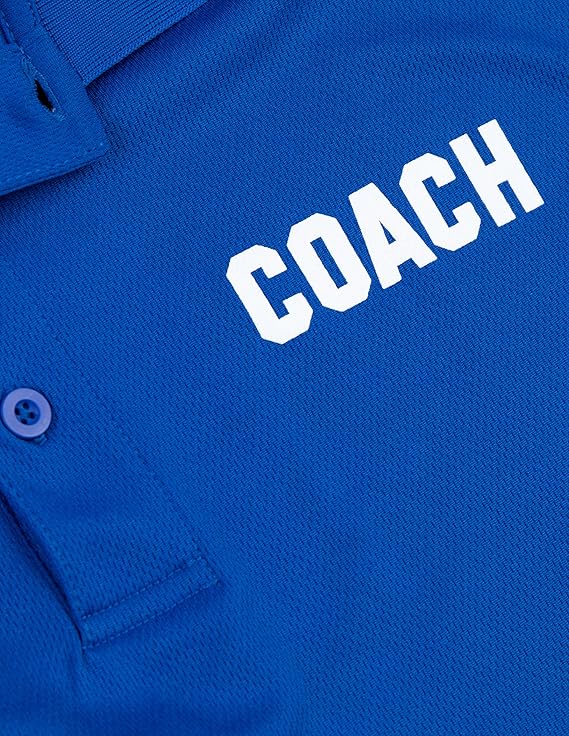 Coach | Coaching Polo Shirt - Royal Blue, Red, Green, Navy, Black Performance Men Women Collared Shirt