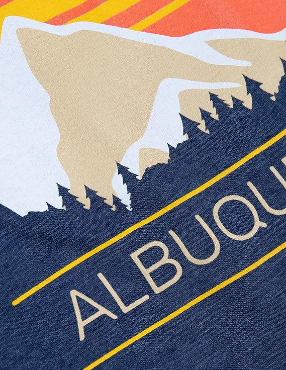 Mountain Albuquerque | Retro Rocky Mountain Towns - Hiking Tee Shirt, Camping Nature Hiker T-Shirt for Men Women