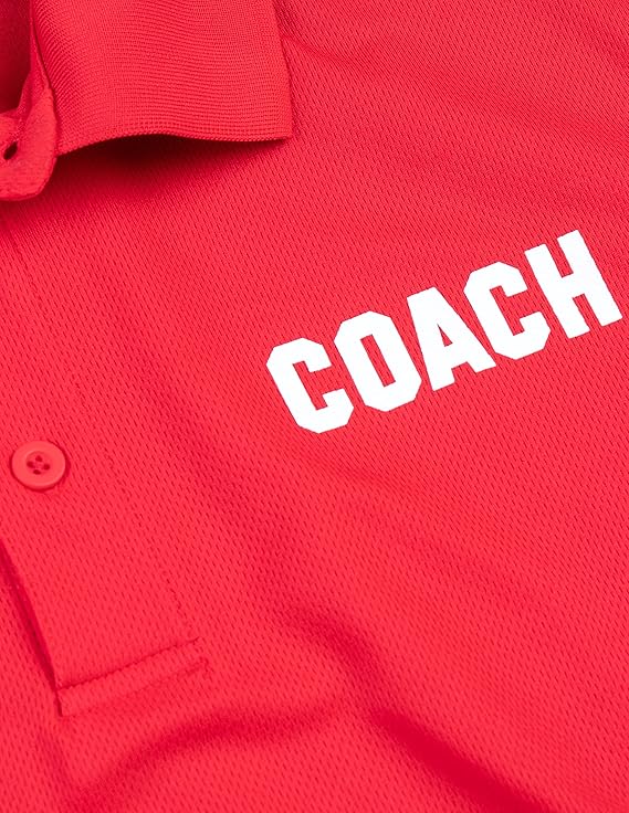 Coach | Coaching Polo Shirt - Royal Blue, Red, Green, Navy, Black Performance Men Women Collared Shirt