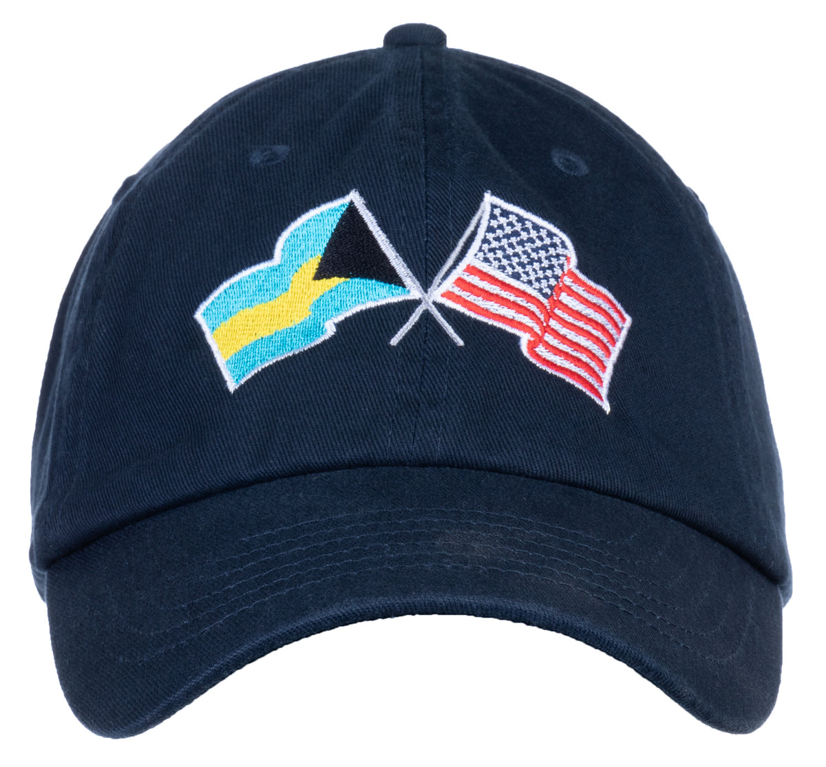 Bahamas and US Flag Hat | American Friendship Nations Flag Baseball Low Profile Dad Hat for Men Women