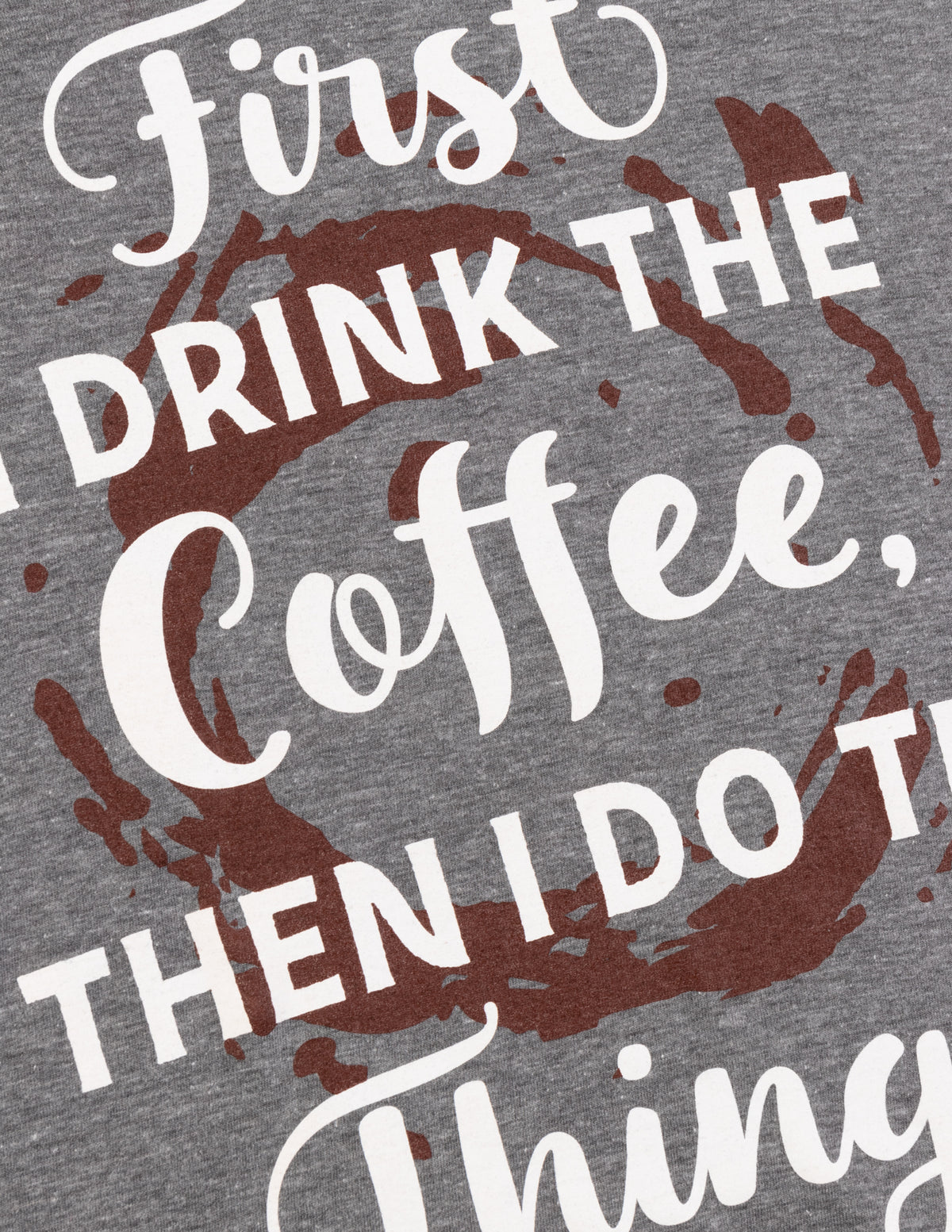 Drink Coffee Do Things | Cute, Cool Retro Positive Affirmation Happy Yoga V-Neck T-Shirt for Women