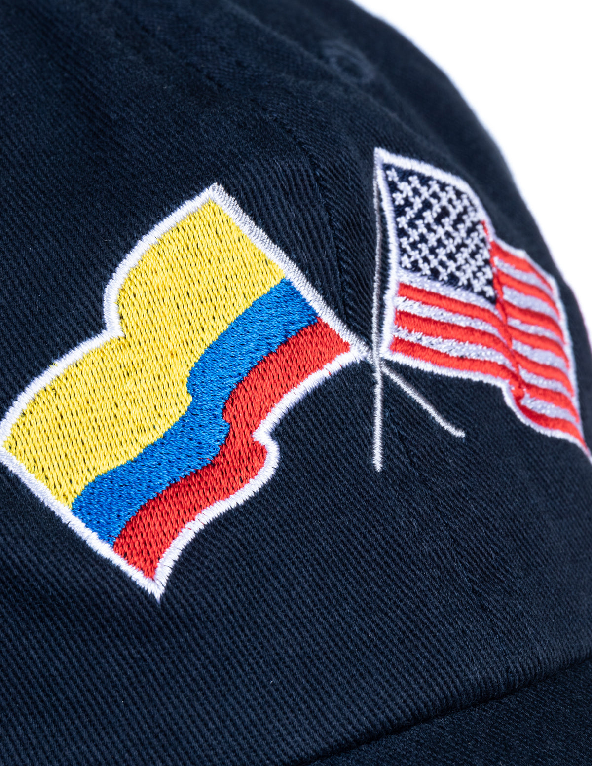 Colombia and US Flag Hat | American Friendship Nations Flag Baseball Low Profile Dad Hat for Men Women