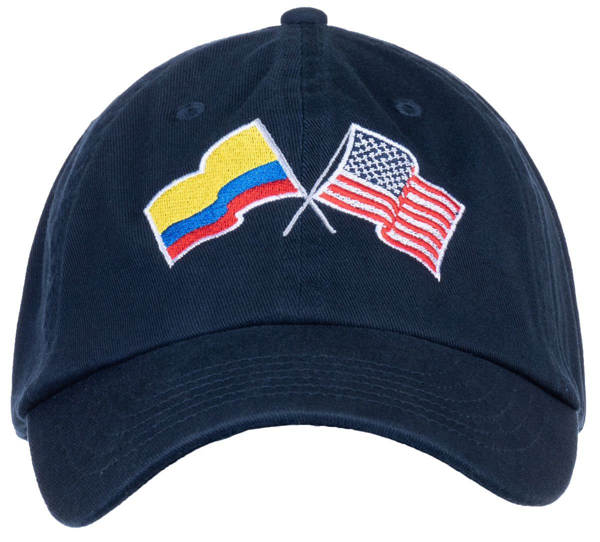 Colombia and US Flag Hat | American Friendship Nations Flag Baseball Low Profile Dad Hat for Men Women