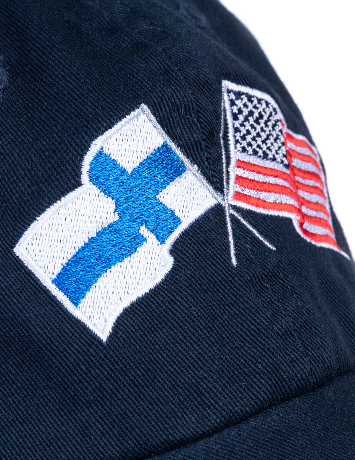 Finland and US Flag Hat | American Friendship Nations Flag Baseball Low Profile Dad Hat for Men Women