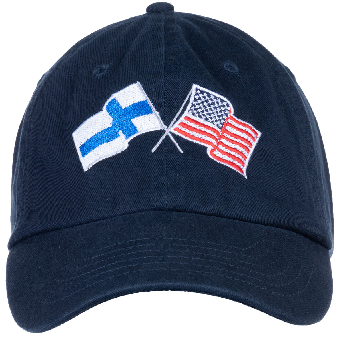 Finland and US Flag Hat | American Friendship Nations Flag Baseball Low Profile Dad Hat for Men Women