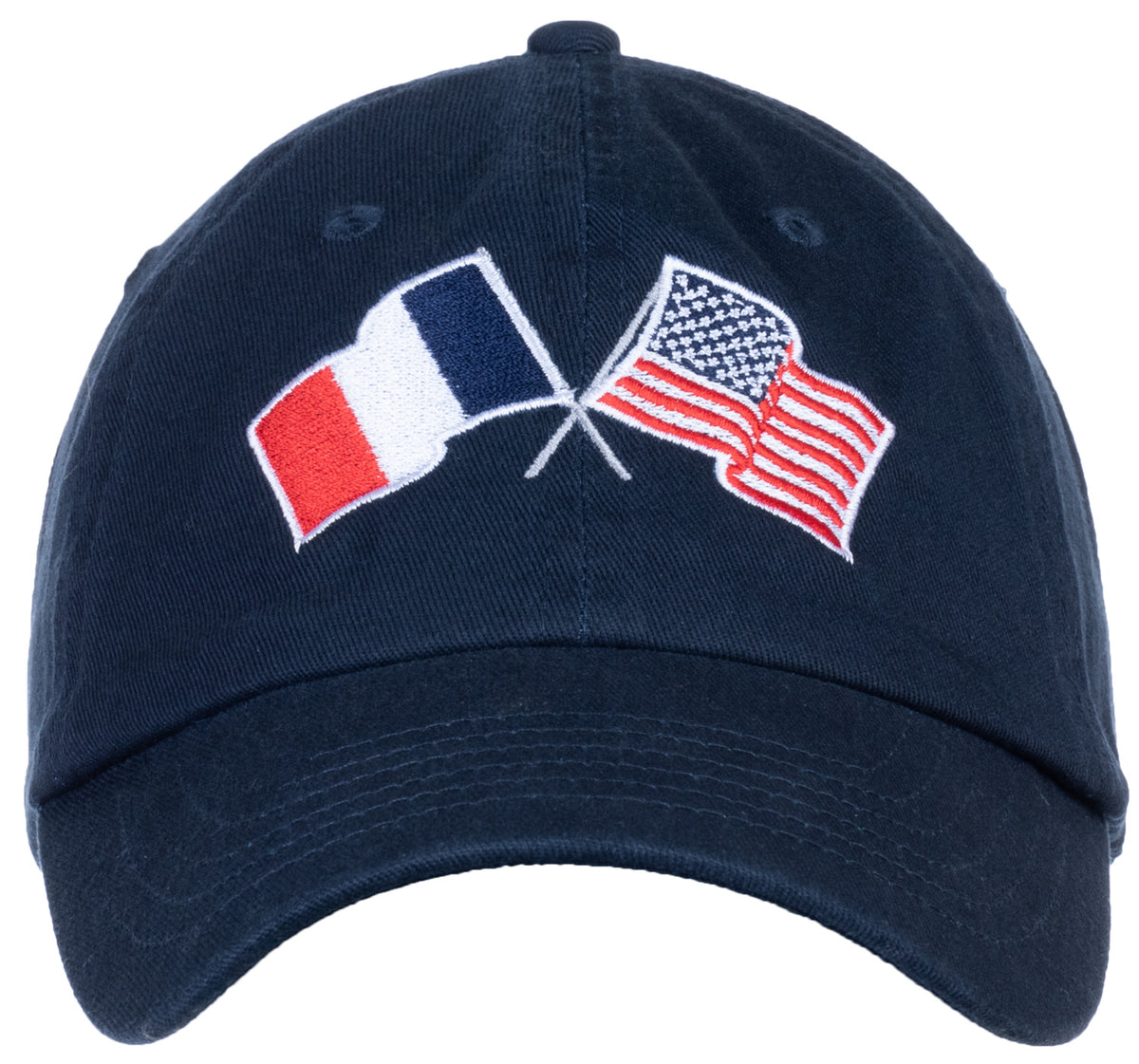 France and US Flag Hat | American Friendship Nations Flag Baseball Low Profile Dad Hat for Men Women