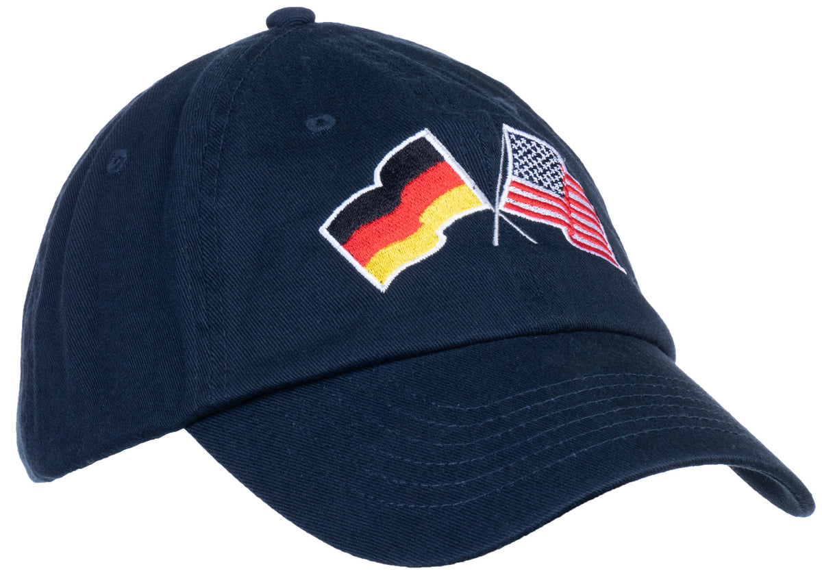 Germany and US Flag Hat | American Friendship Nations Flag Baseball Low Profile Dad Hat for Men Women