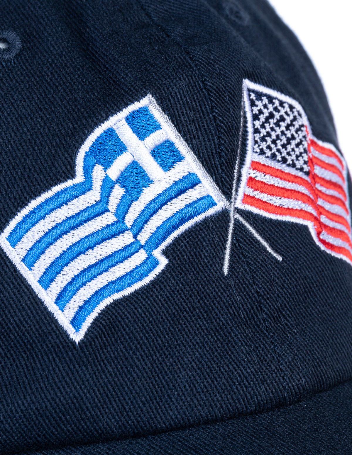 Greece and US Flag Hat | American Friendship Nations Flag Baseball Low Profile Dad Hat for Men Women