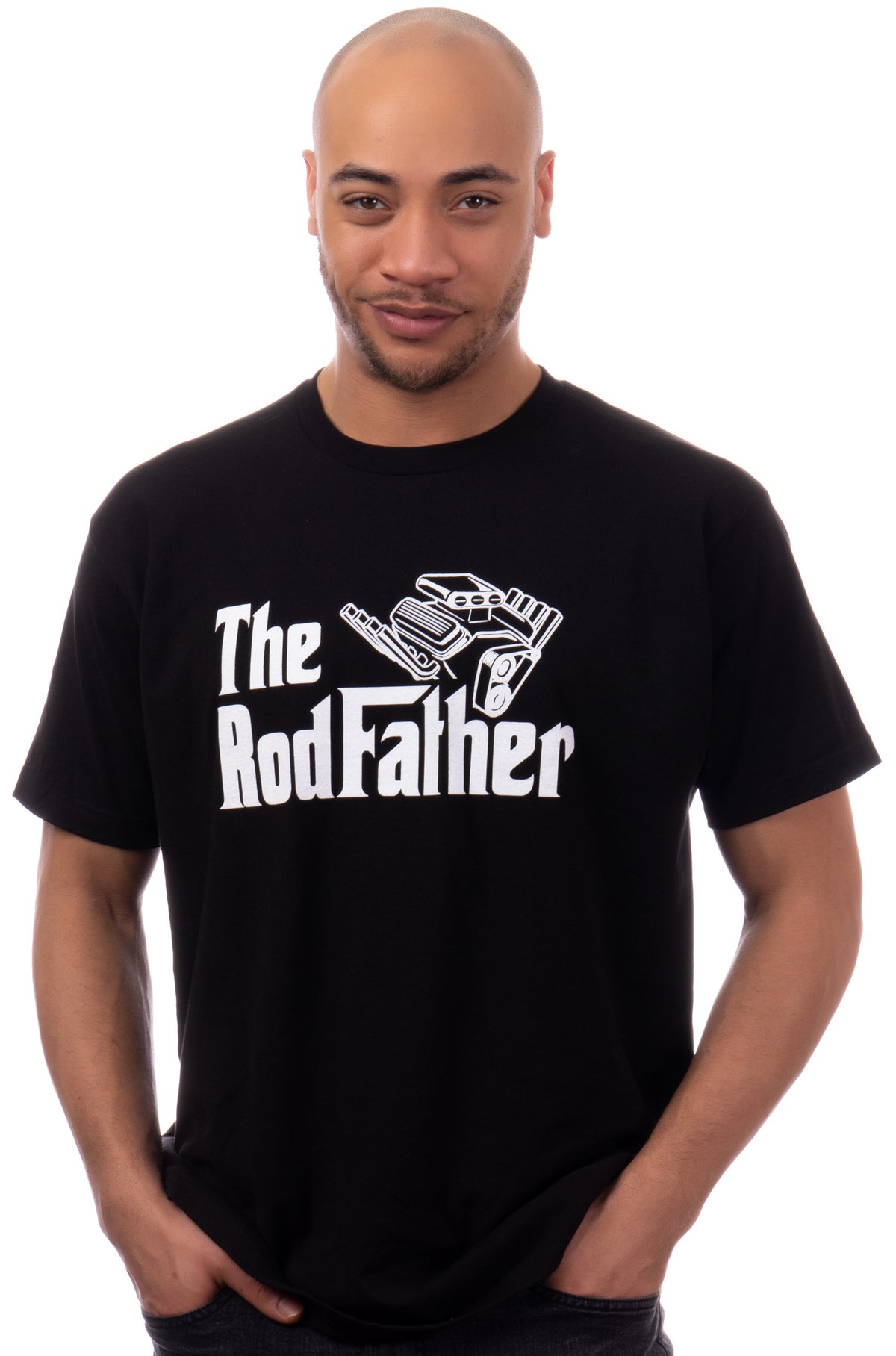 The Rodfather | Funny Hotrod Garage Joke Truck Car Guy Mechanic Auto Racing Hot Rod T-Shirt for Men Grandpa Dad