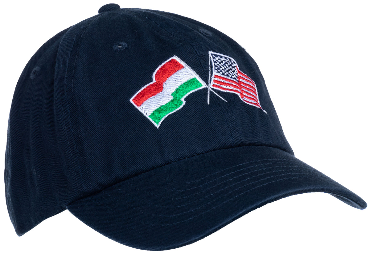 Hungary and US Flag Hat | American Friendship Nations Flag Baseball Low Profile Dad Hat for Men Women