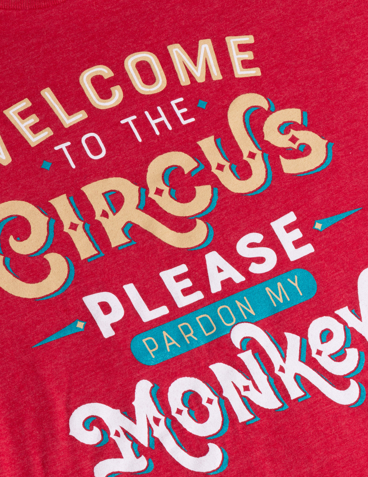 Circus Monkeys | Women's Funny Saying T-Shirts, Sarcastic Cute Phrase Humor Joke V-Neck Tee Shirt Tops