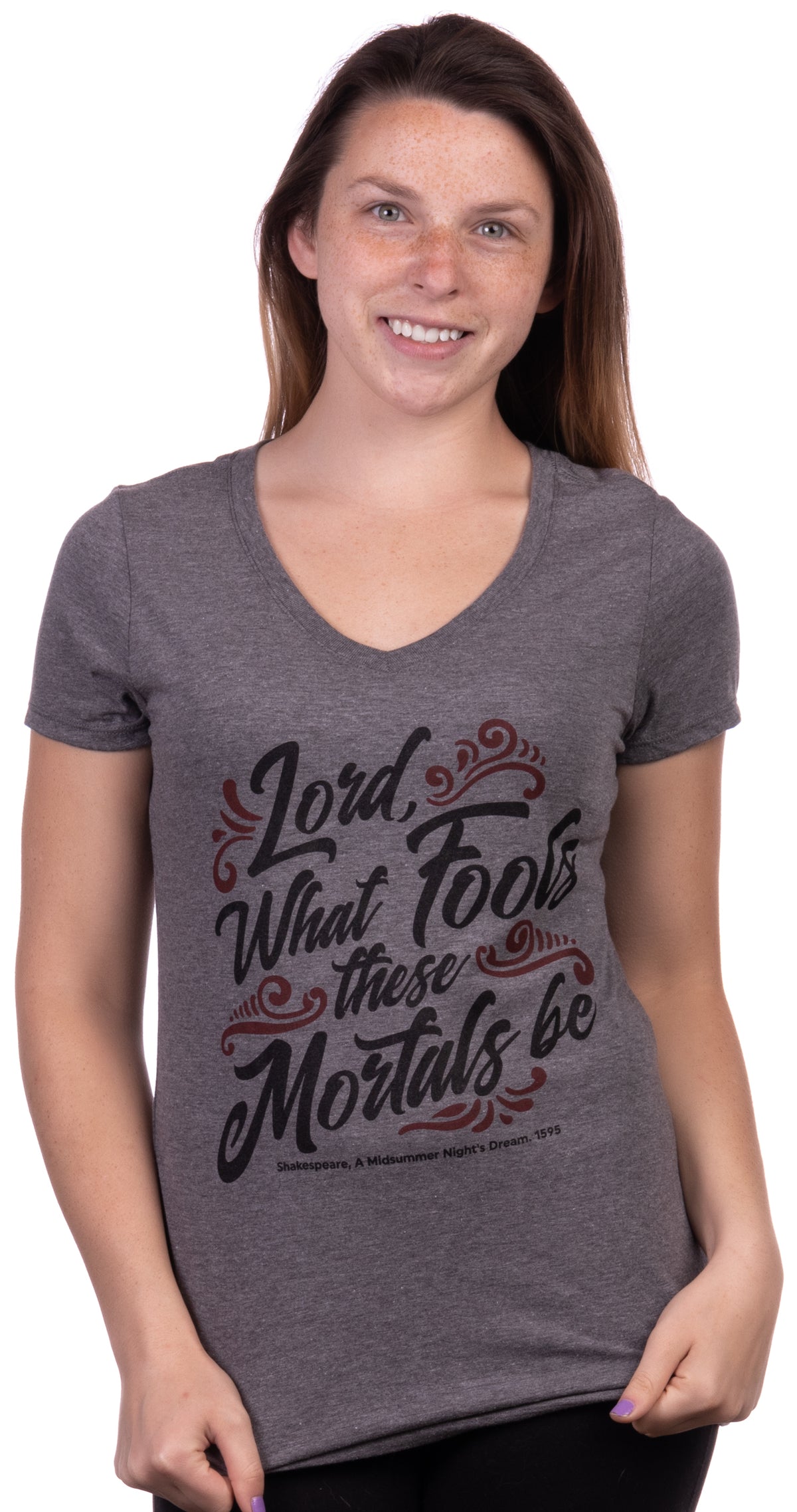 Lord What Fools | Funny Literature Quote Ladies V-neck T-shirt