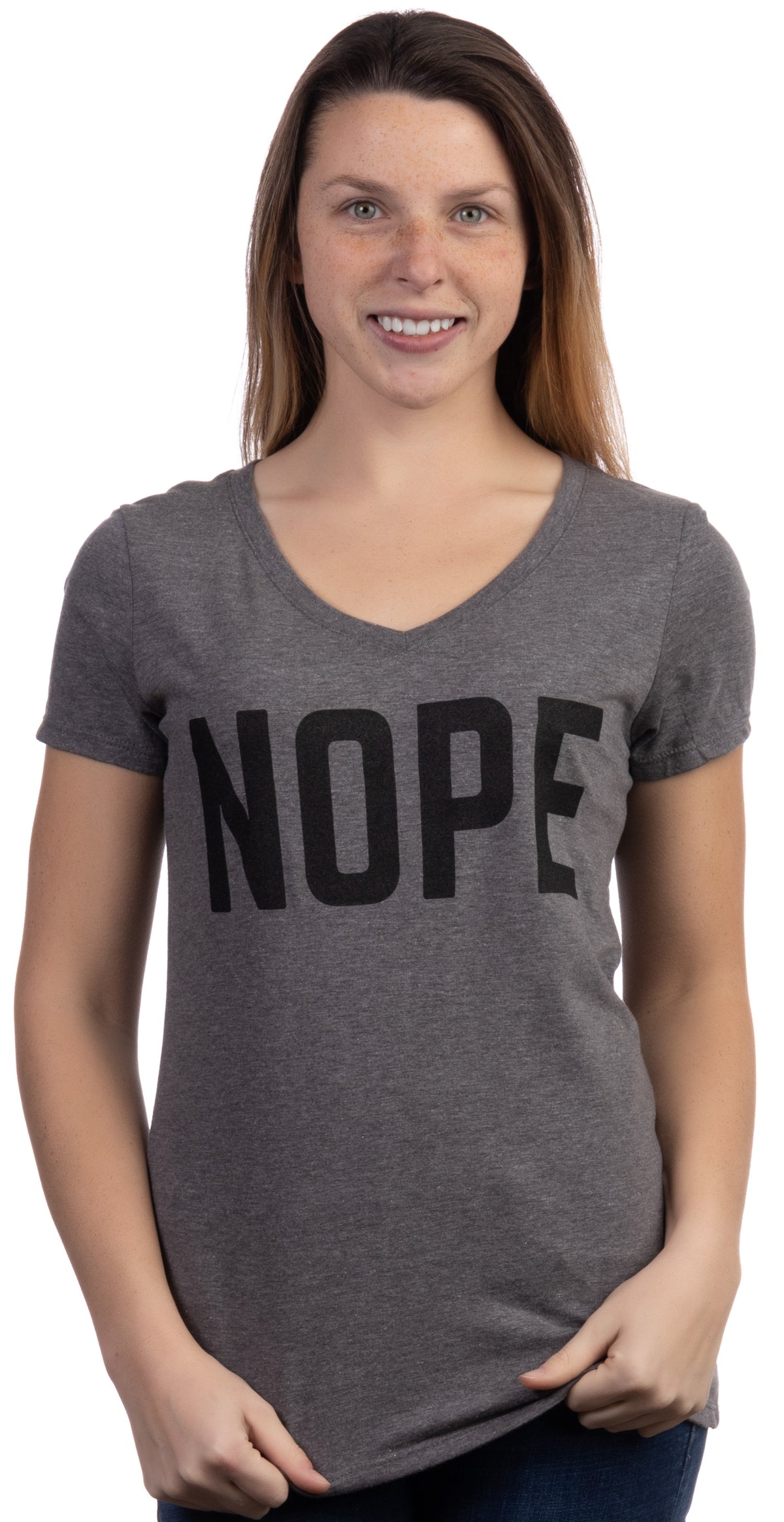 NOPE - Funny Grumpy Sarcastic Sarcasm Attitude for Mom Grandma Daughter Women's T-shirt