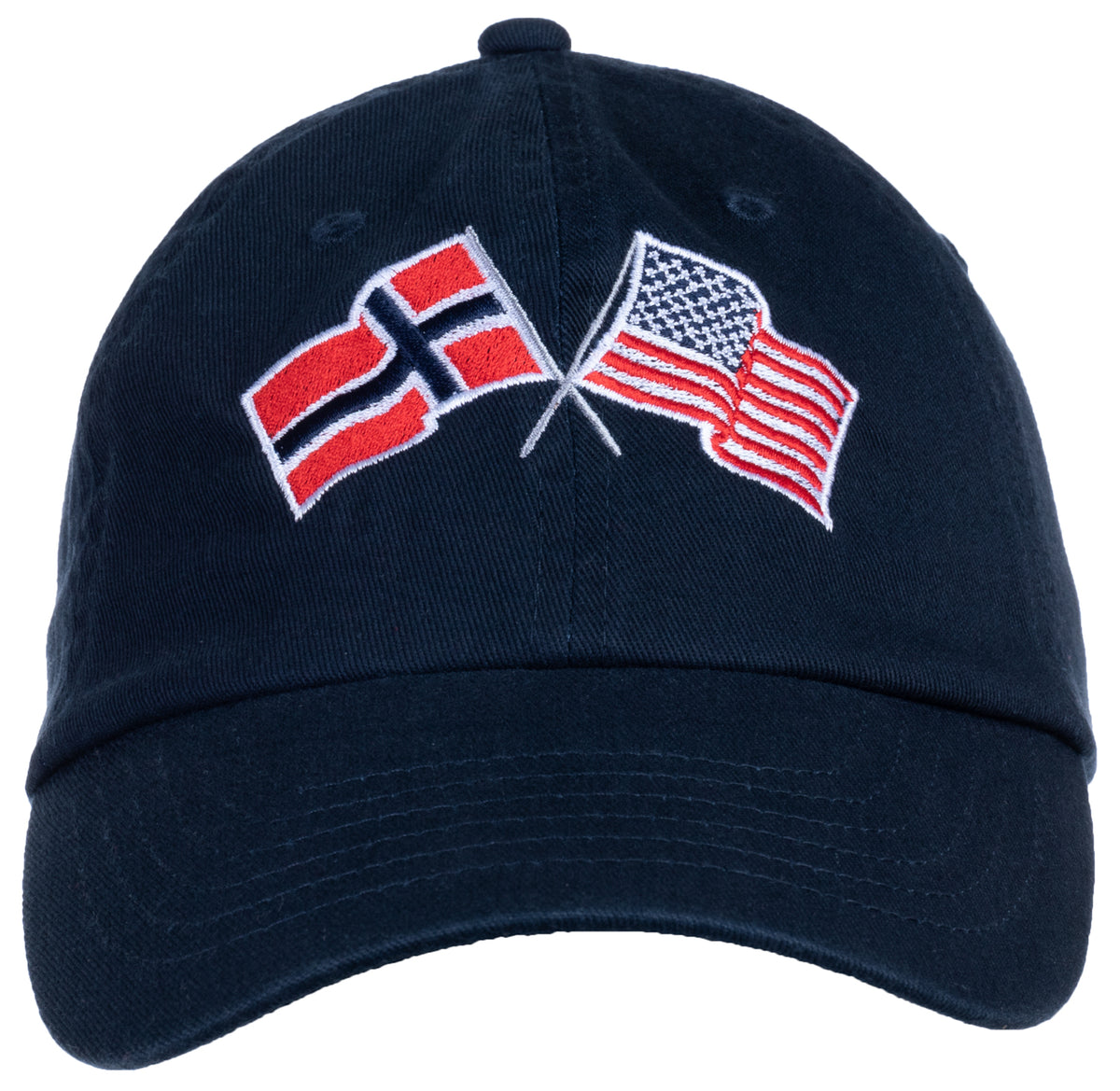 Norway and US Flag Hat | American Friendship Nations Flag Baseball Low Profile Dad Hat for Men Women