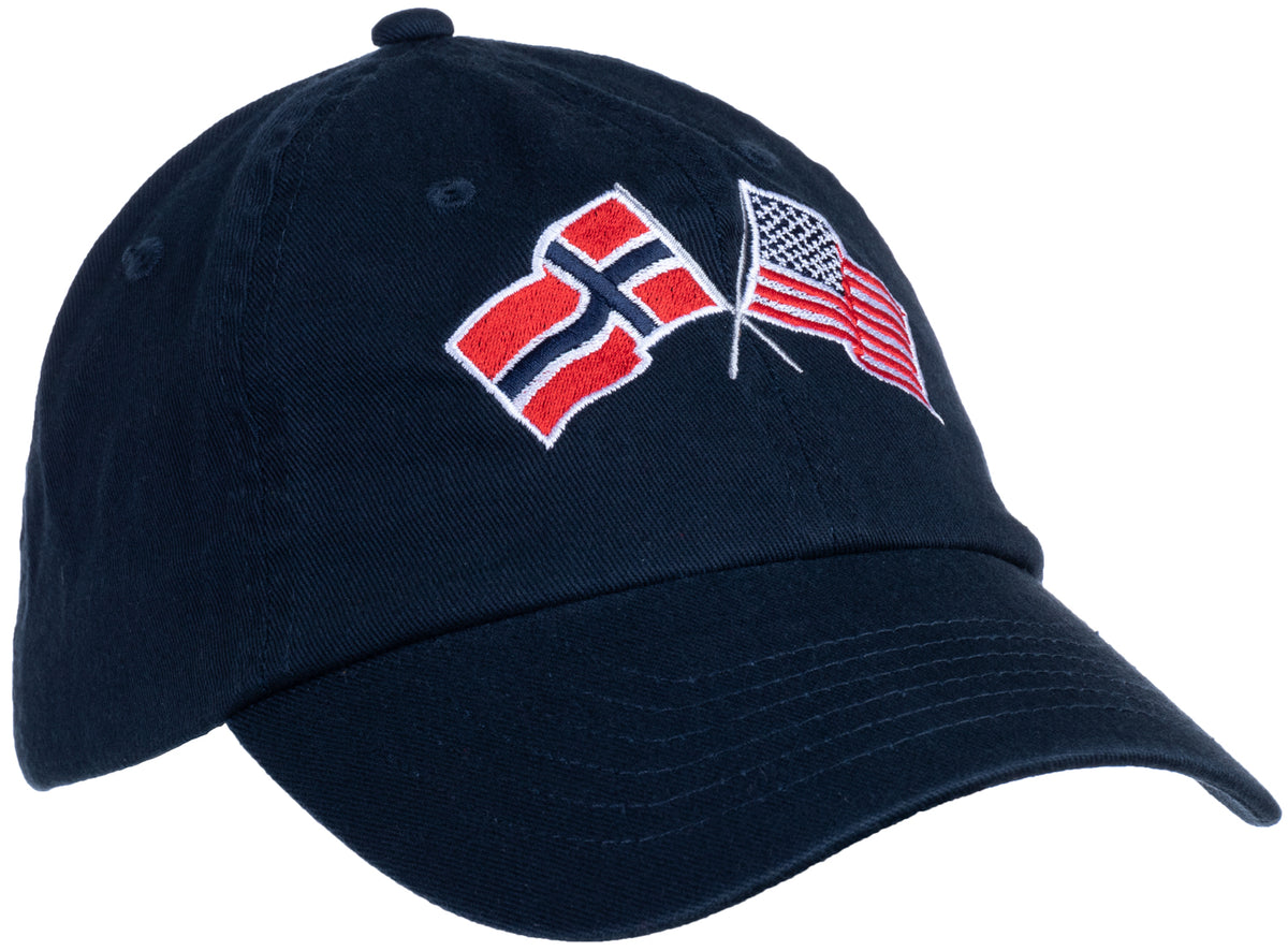 Norway and US Flag Hat | American Friendship Nations Flag Baseball Low Profile Dad Hat for Men Women