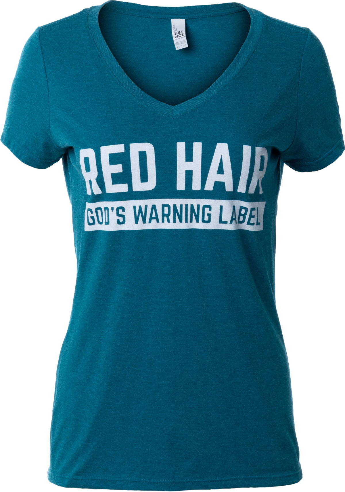 Red Hair Warning | Funny Sassy Ladies V-neck T-shirt