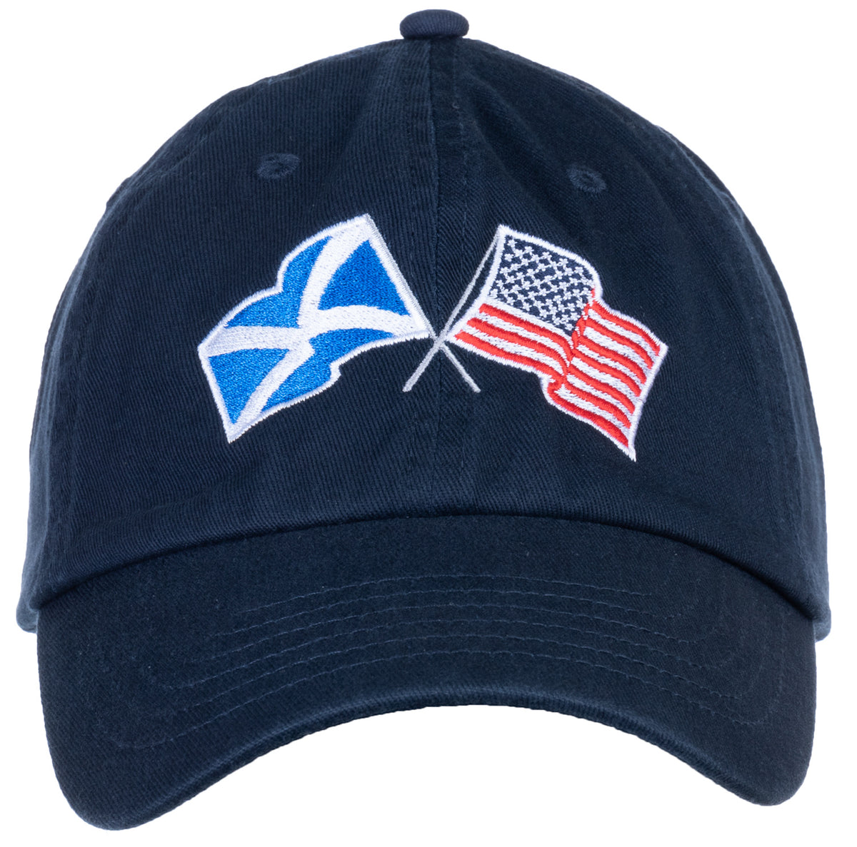 Scotland and US Flag Hat | American Friendship Nations Flag Baseball Low Profile Dad Hat for Men Women