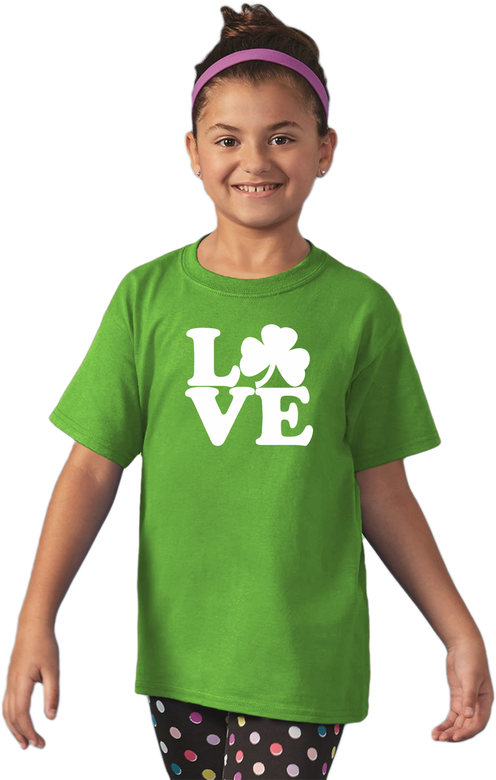 Youth Green Love Shamrock - Irish Pride Ireland St. Patrick's Day Love T-shirt
