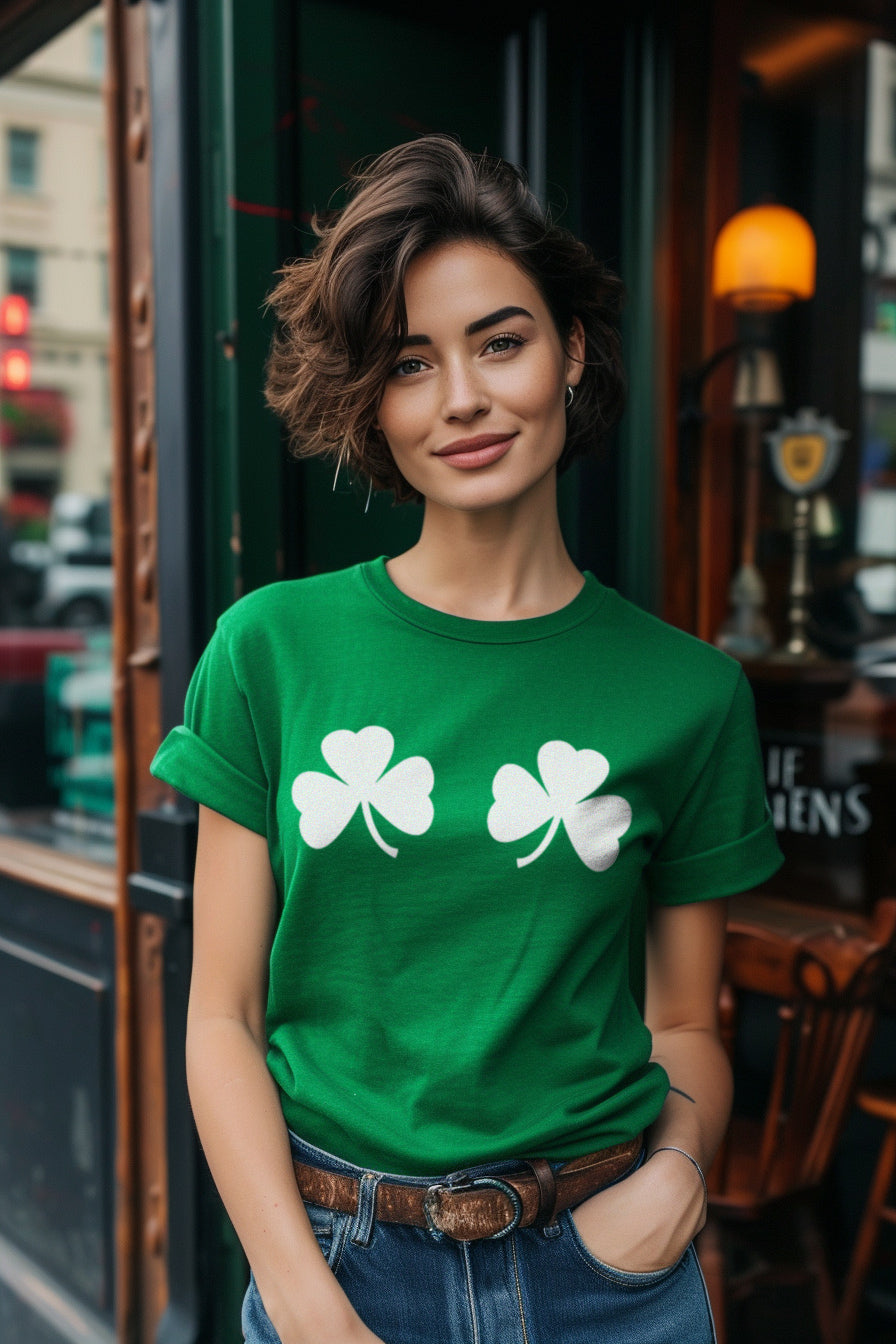 Nice Shamrocks - St. Patrick's Day Raunchy Humor Sex Party T-shirt - Women's