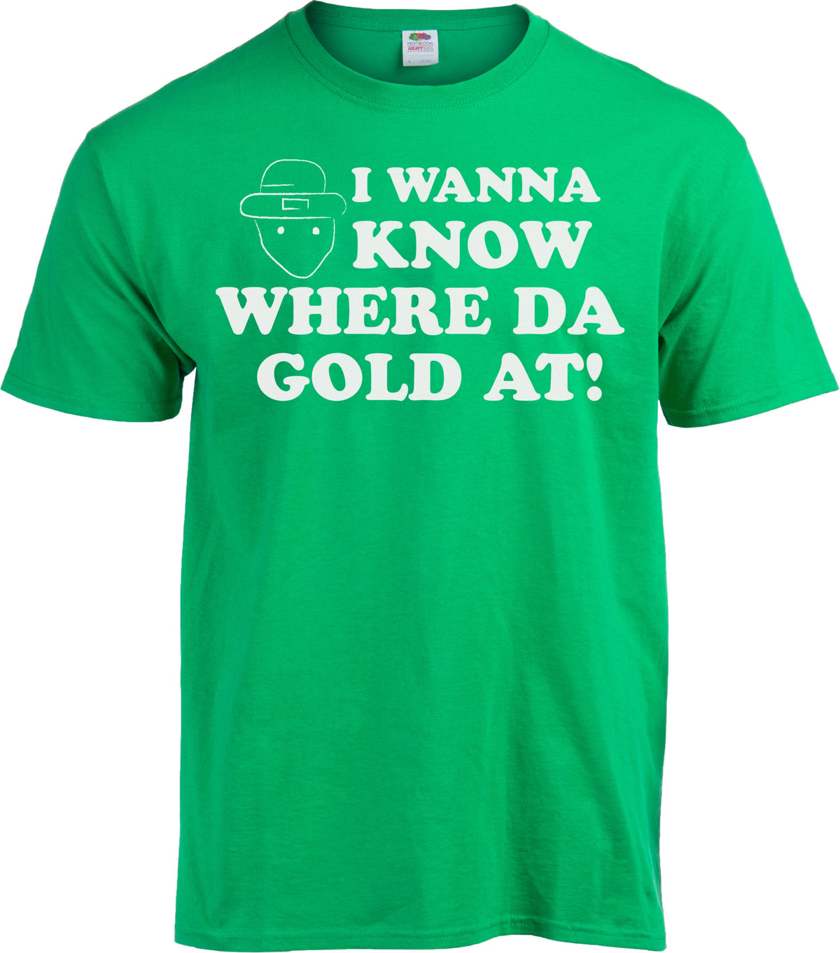 Where Da Gold At? - St. Patrick's Day Leprechaun Funny Meme T-shirt - Kid's/Youth