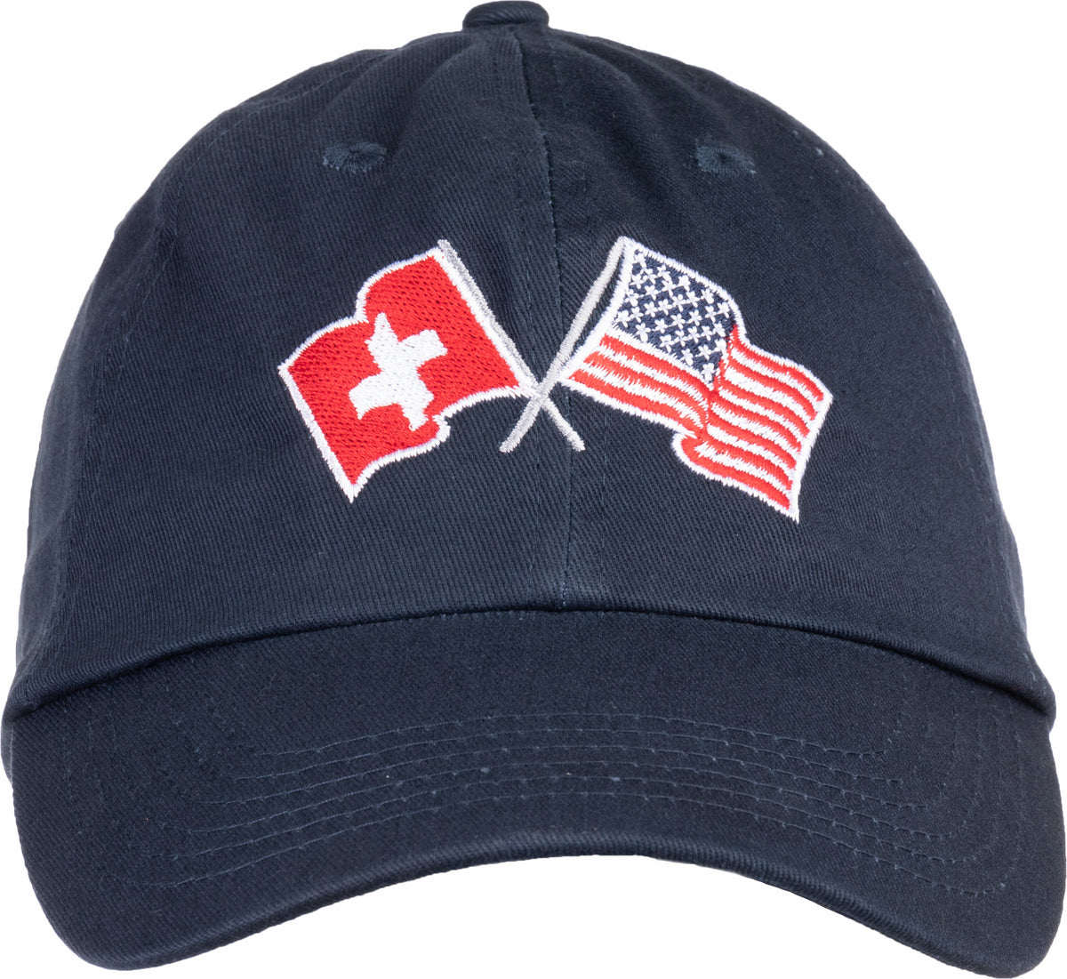 Switzerland and US Flag Hat | American Friendship Nations Flag Baseball Low Profile Dad Hat for Men Women