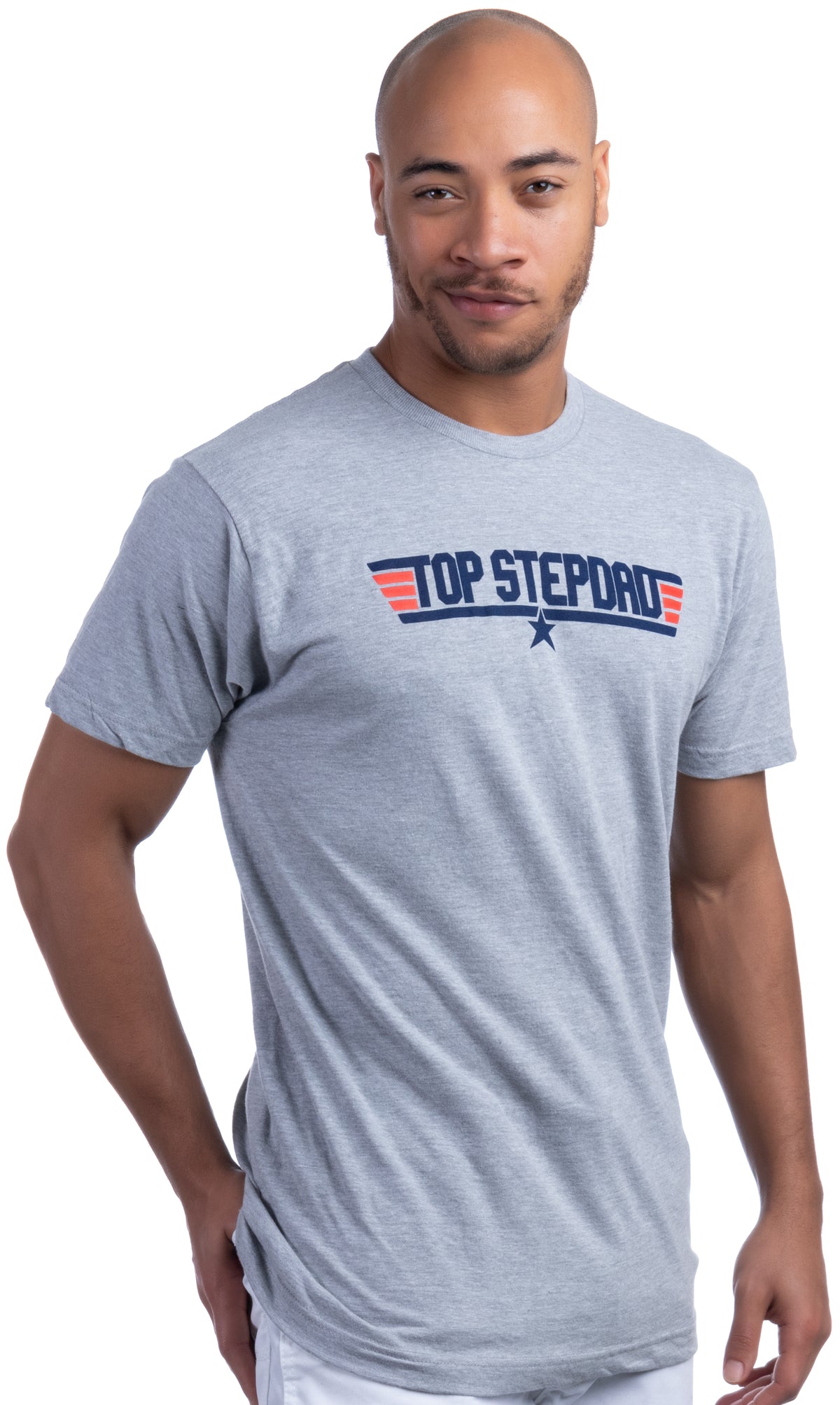 Top Stepdad | Funny 80s Father Air Humor 1980s Force T-shirt - Men's/Unisex