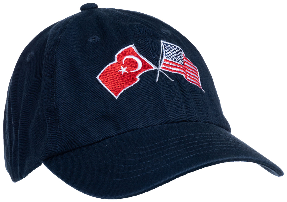 Turkey and US Flag Hat | American Friendship Nations Flag Baseball Low Profile Dad Hat for Men Women