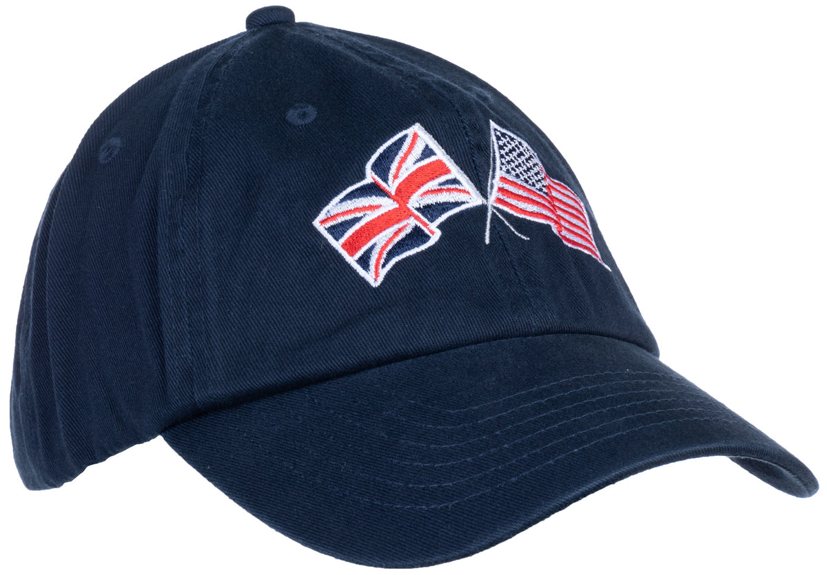 United Kingdom and US Flag Hat | American Friendship Nations Flag Baseball Low Profile Dad Hat for Men Women