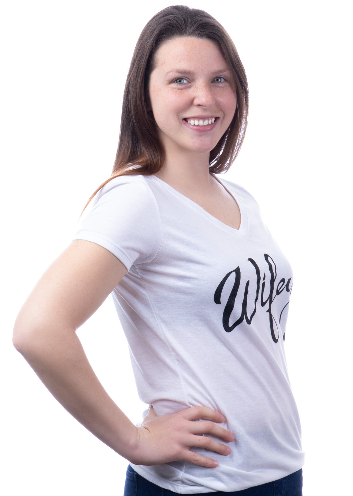 Wifey | Honeymoon Marriage Bride Wife V-neck T-shirt