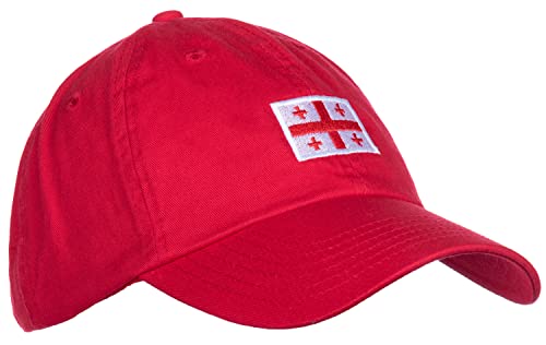 Georgia Flag Hat | Countries of The World National Pride Nation Flag Baseball Low Profile Dad Hat for Men Women