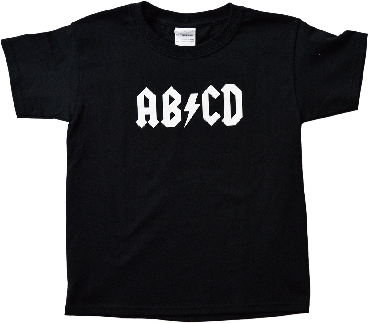 Ann Arbor T-shirt Co. Big Boys' "AB/CD" | Funny Toddler Rock and Roll Humor Tee