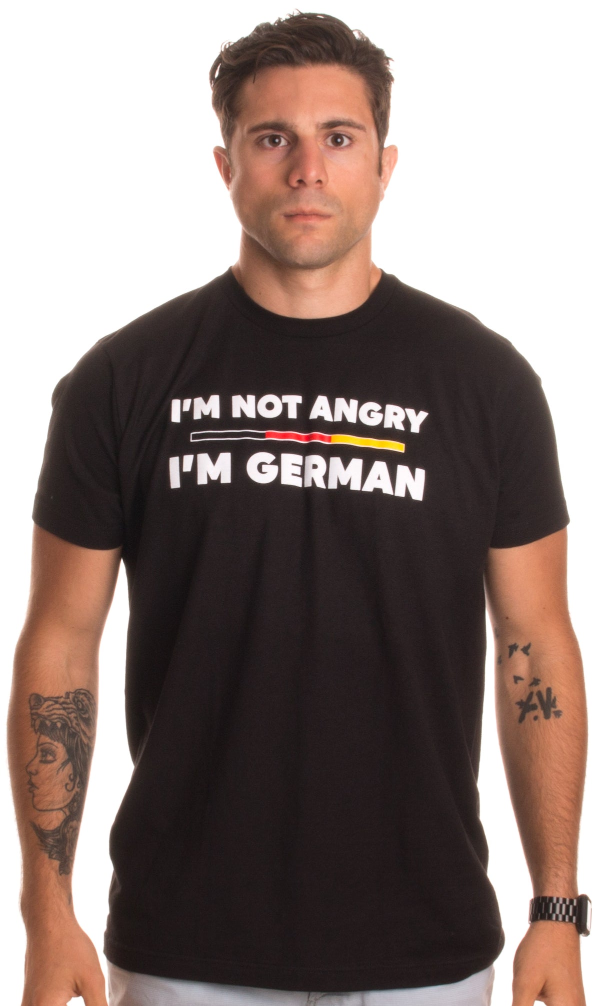I'm not Angry, I'm German | Funny Germany Flag German-American Humor T-shirt