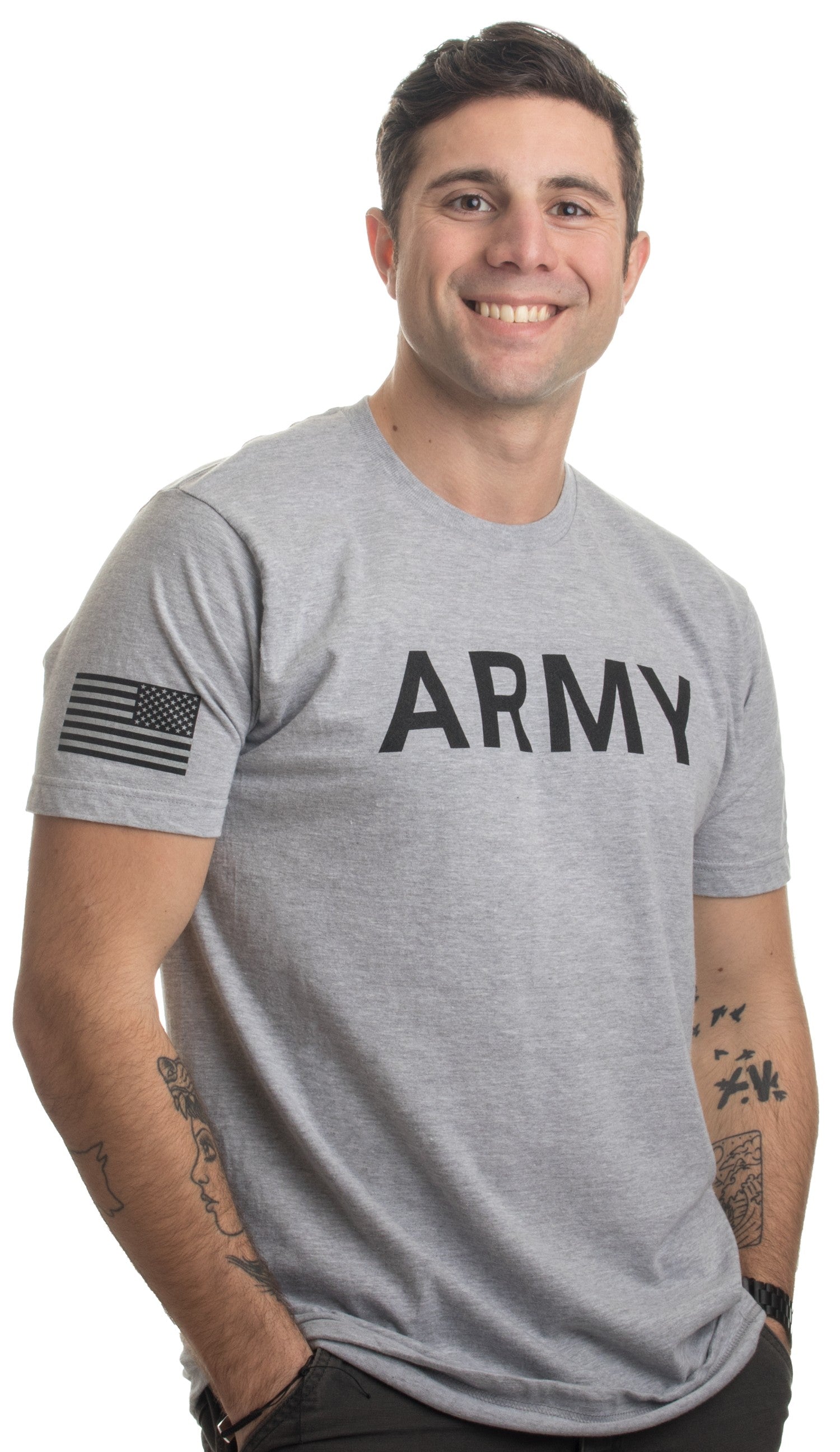 Grey army t shirt on sale