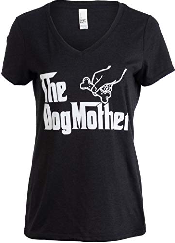 The Dogmother | Funny Cute Dog Mother Mom Owner Pet Doggo Pup Women V-Neck T-Shirt