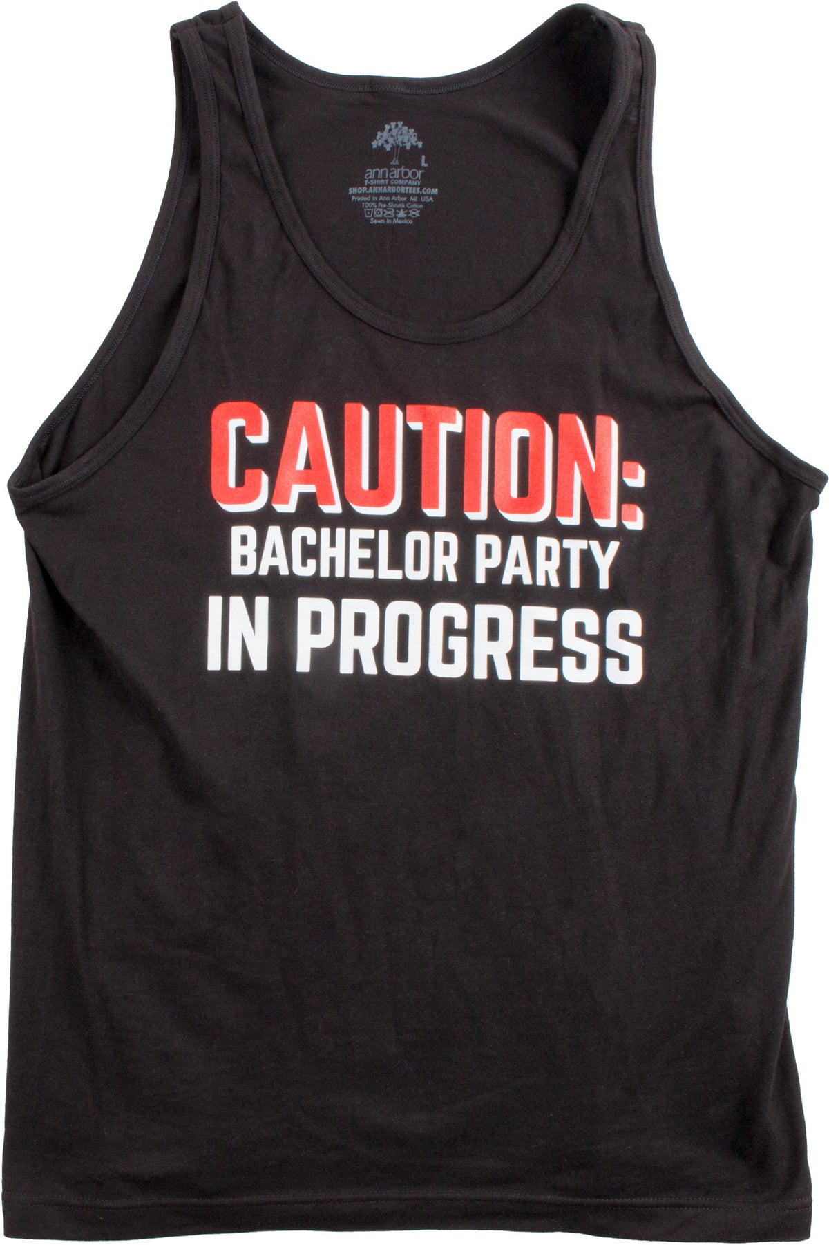 Caution: Bachelor Party in Progess | Stag Guys Night Out Wedding Unisex Tank Top