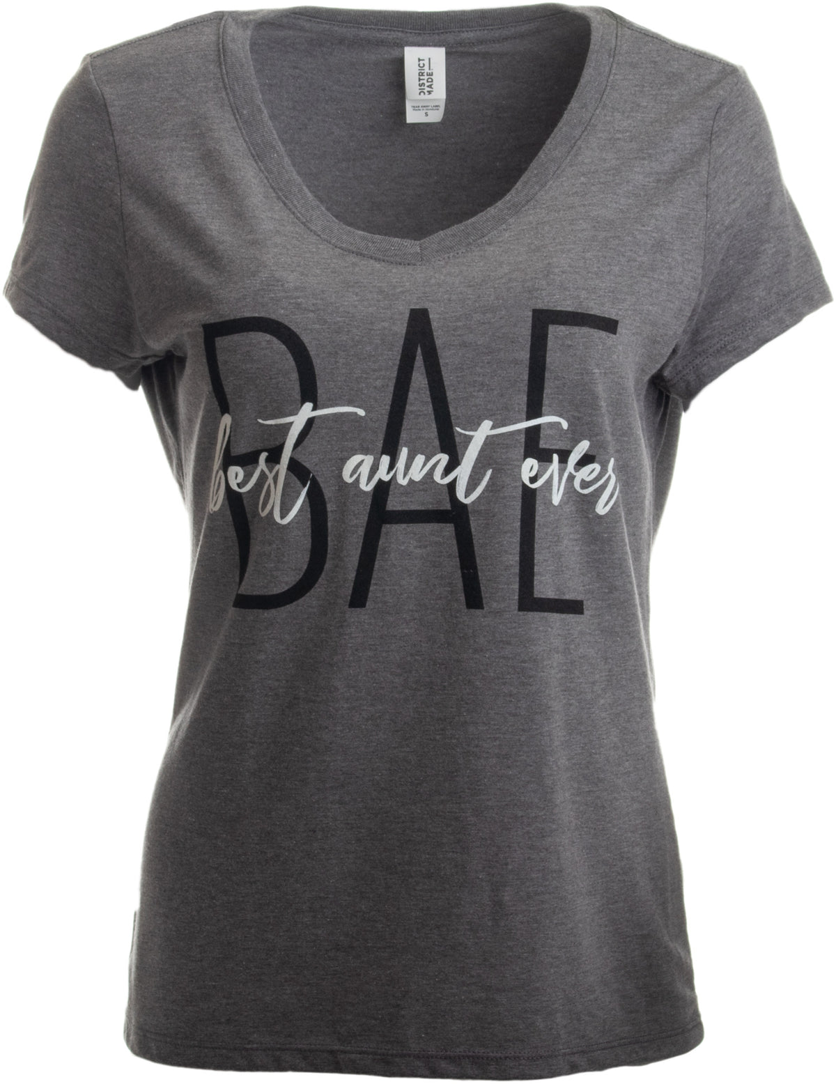 BAE: Best Aunt Ever | Cute Funny Niece Nephew New Baby V-neck T-shirt for Women