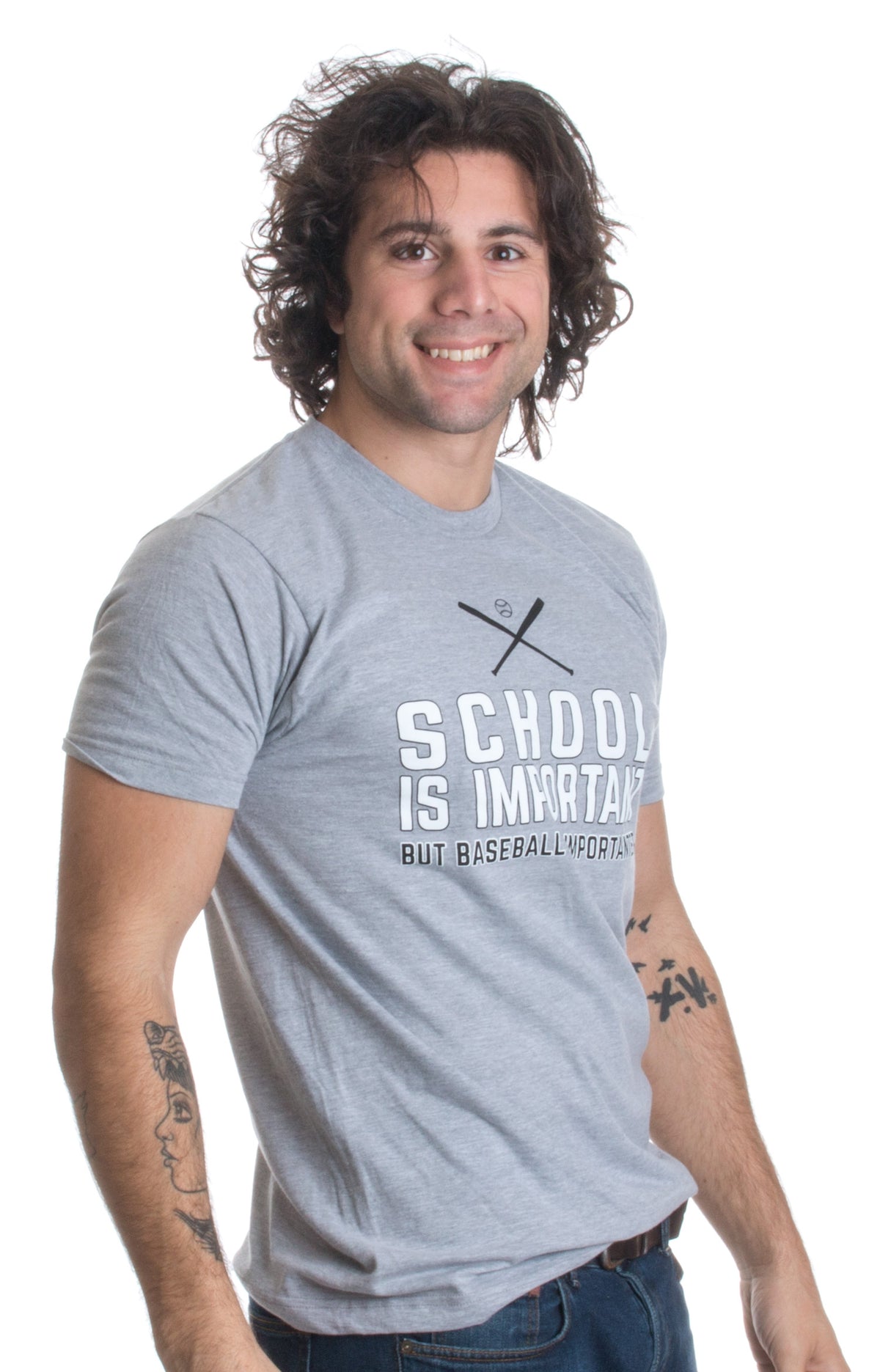 School is Important but Baseball is Importanter | Funny Sports Unisex T-shirt