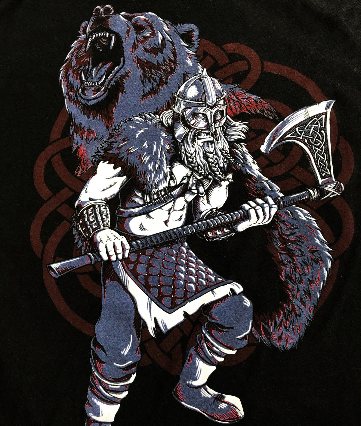 Viking Berserker, Bear Spirit | Valhalla Norse Nordic Mythology Warrior T-shirt