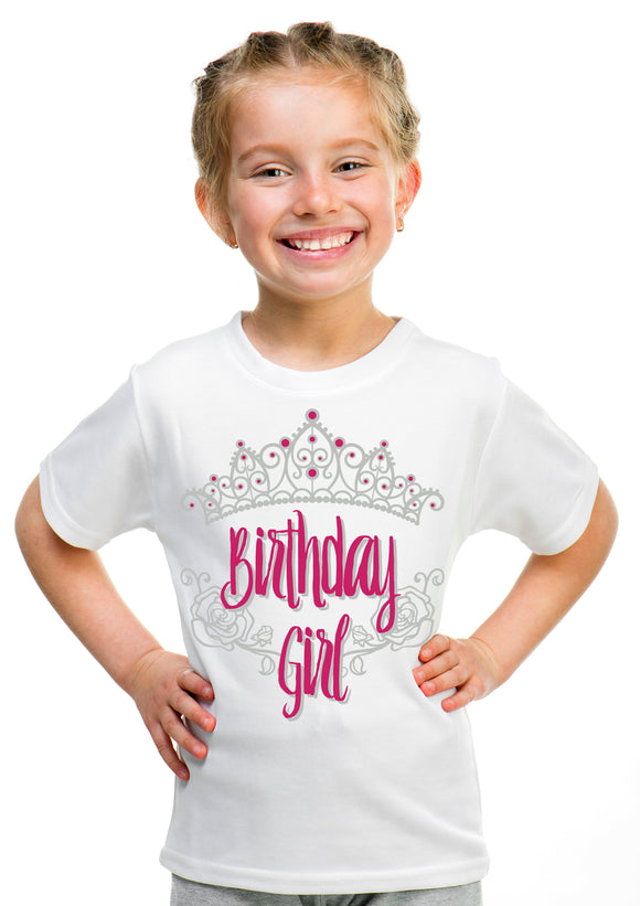 Birthday Girl Princess | Princess Party Tiara B-Day Top Girly Youth T-shirt