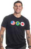 Brazilian Jiujitsu Heritage: Brazil Japan USA | BJJ Jiu Jitsu Men Women T-shirt