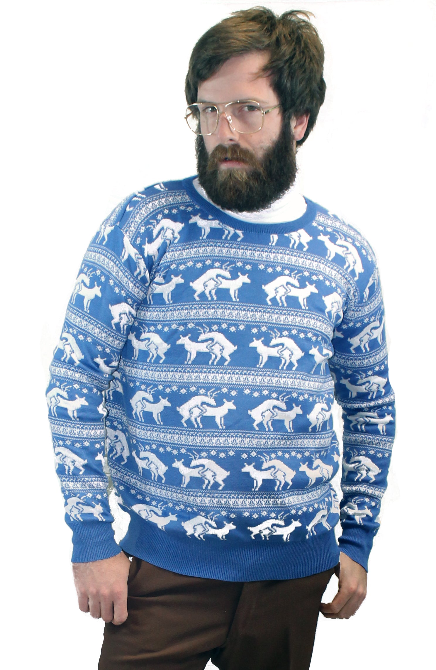 Blue reindeer sale sweater