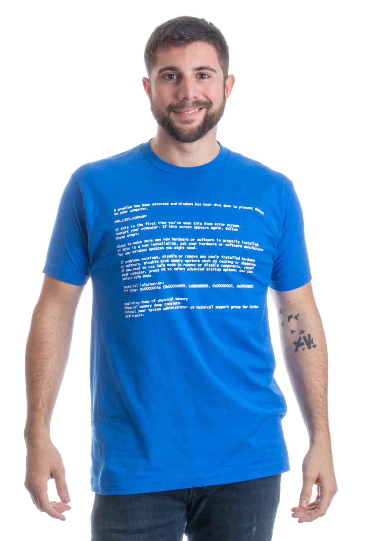 Blue Screen of Death | Geeky Windows Error, Funny Computer Nerd Unisex T-shirt