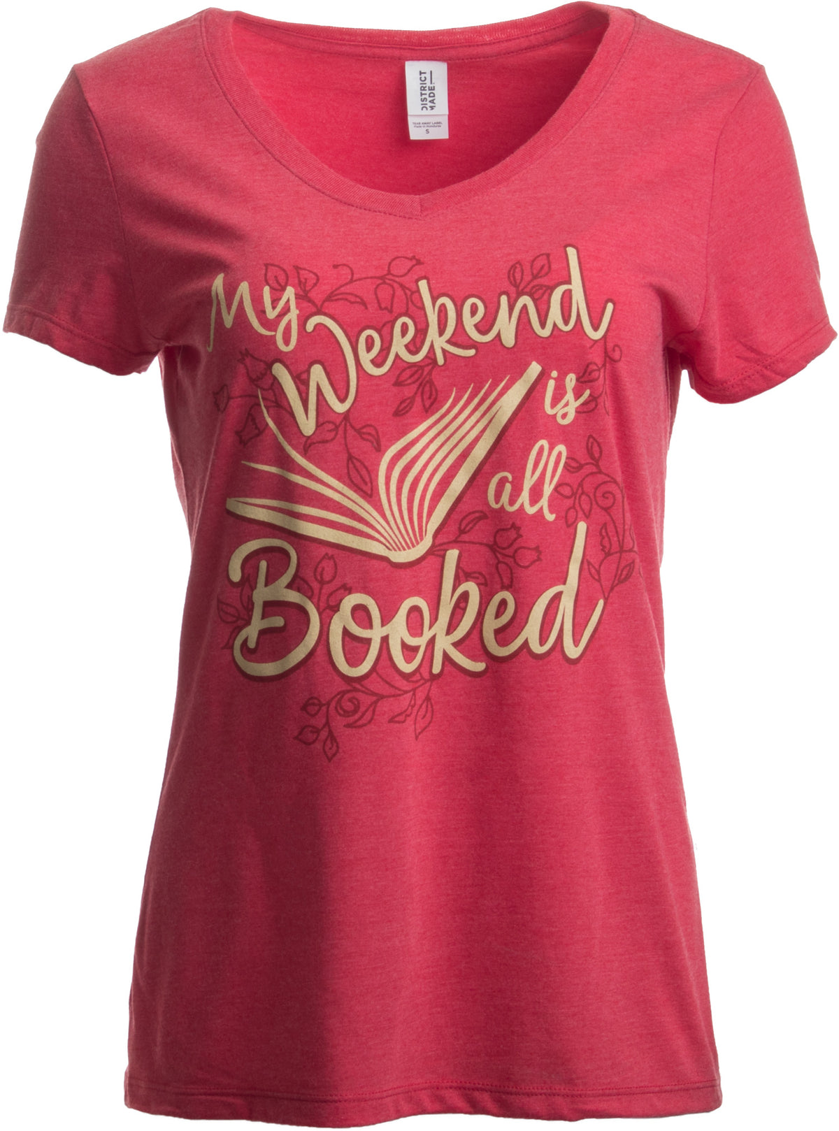 My Weekend is all Booked | Funny Cute Book Reader Reading Women's V-neck T-shirt
