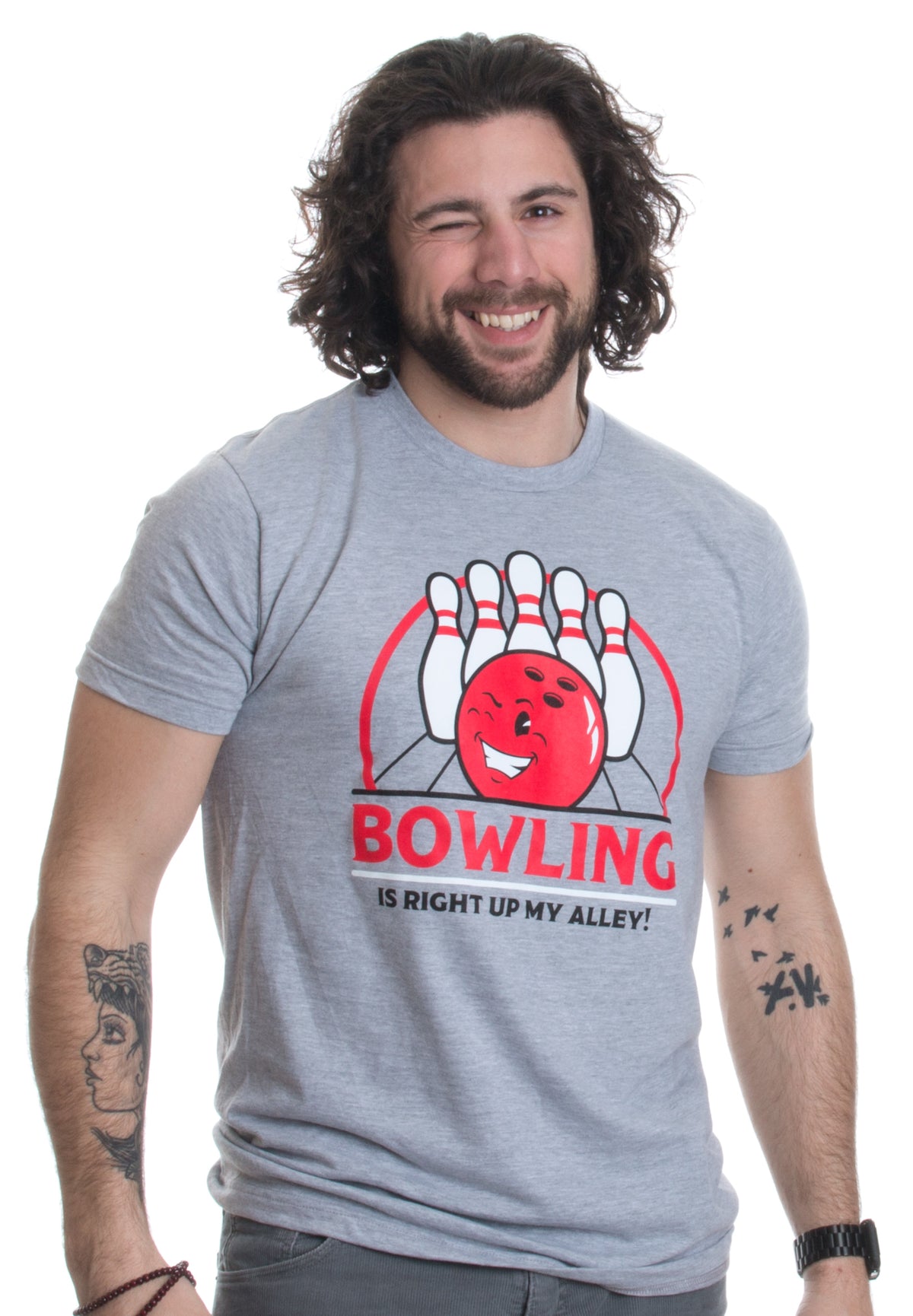 Bowling is Right up my Alley! | Funny Bowler, Bowling Team Pun Humor T-shirt