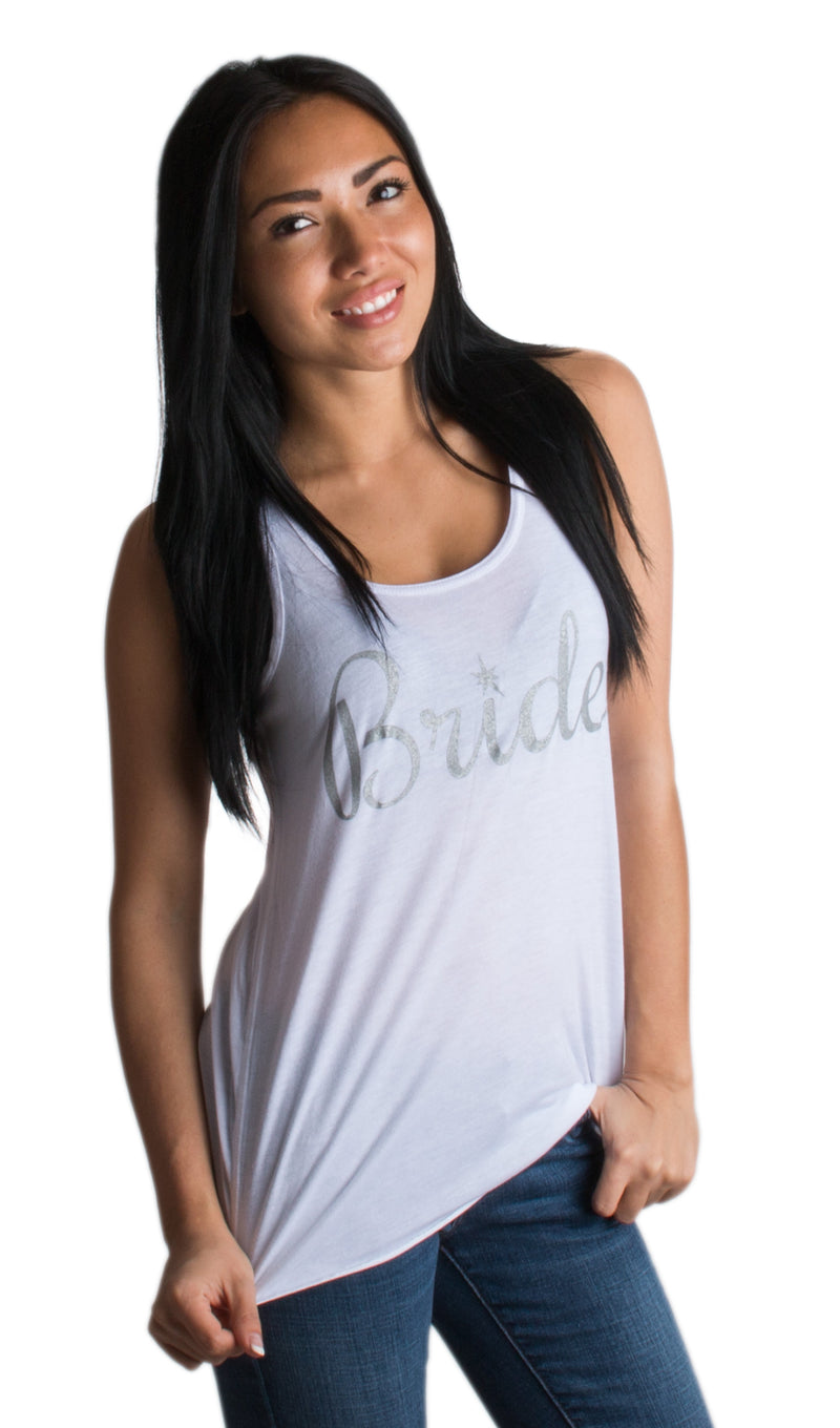 Bride | Flowy, Silky, Fashionable Racerback Women's Bridal Tank Top