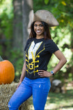 Pirate Costume - Jumbo Print Funny Caribbean Cruise Shirt T-shirt for Women